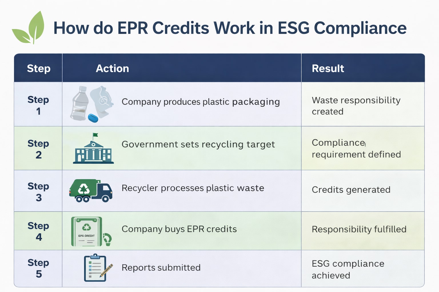 How Do EPR Credits Work In ESG Compliance Comparison Table